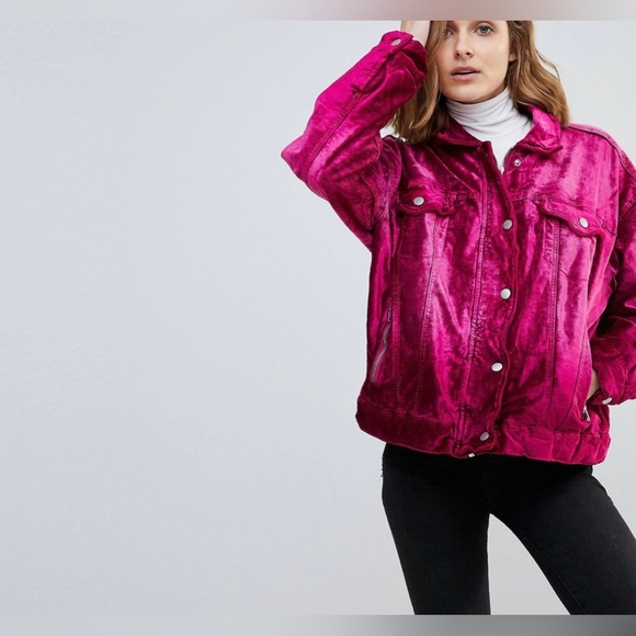 Free People Velvet Trucker Jacket Size XS - Picture 1 of 13